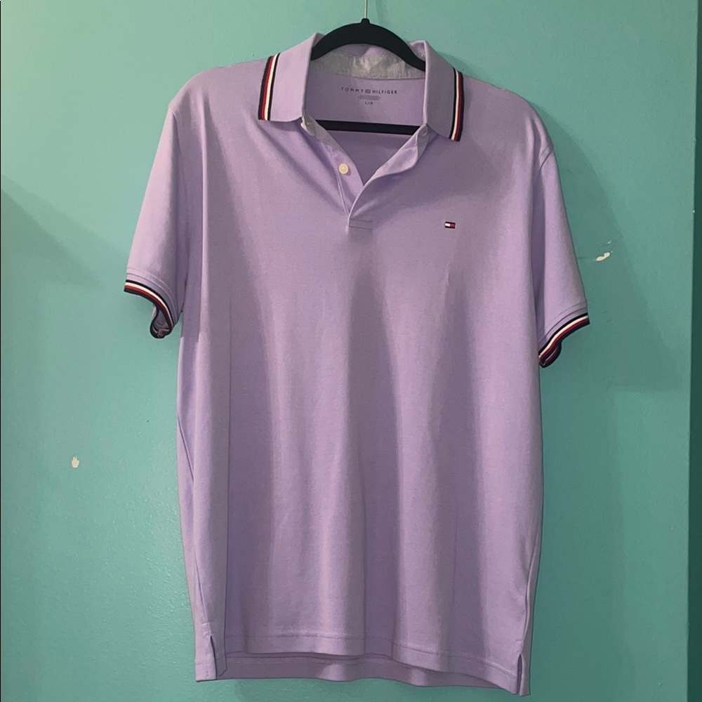 Tommy Hilfiger Purple Polo Shirt Classic Style